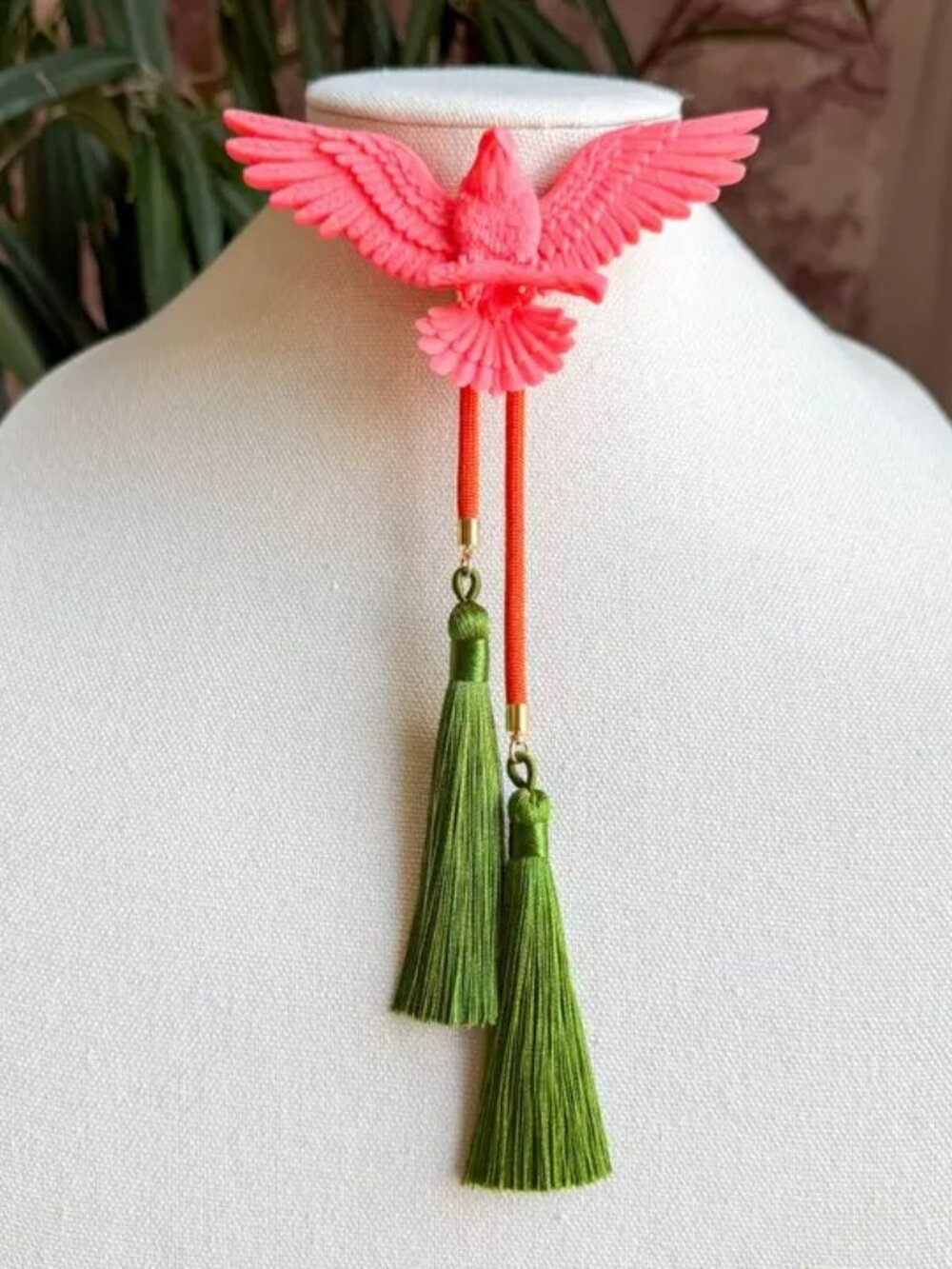 Rahya Eagle Bolo Punch Pink with Solar Orange & Olive NEW